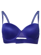 Biustonosze - Naturana - Damski biustonosz z fiszbinami  wyściełany, niebieski - miniaturka - grafika 1