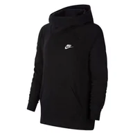 Bluzy sportowe damskie - Damska Bluza Z Kapturem Essentials Funnel Neck - miniaturka - grafika 1