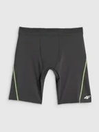 Spodnie sportowe męskie - 4F Legginsy kolarki do biegania szybkoschnące męskie - czarne XL - miniaturka - grafika 1