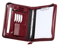 Teczki i aktówki - SKÓRZANA TECZKA NA DOKUMENTY BIWUAR SOLOME LW07 A4 BORDOWA - miniaturka - grafika 1