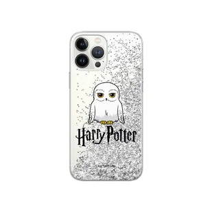 Etui na telefon HarryPotter-070 Harry Potter Full Print Liquid Glitter Silver kompatybilne z iPhone 13 Pro - Etui i futerały do telefonów - miniaturka - grafika 1