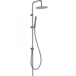LAVEO PLP 00OX PRETTO Kolumna natryskowa DŁugość drążka: 950 mm Wysokość: 1000 mm Szerokość: 250 mm Głębokość: 480 mm Wymiar słuchawki: 221x32 mm Długość węża: 1500 mm Wykończenie: chrom - Zestawy prysznicowe - miniaturka - grafika 1