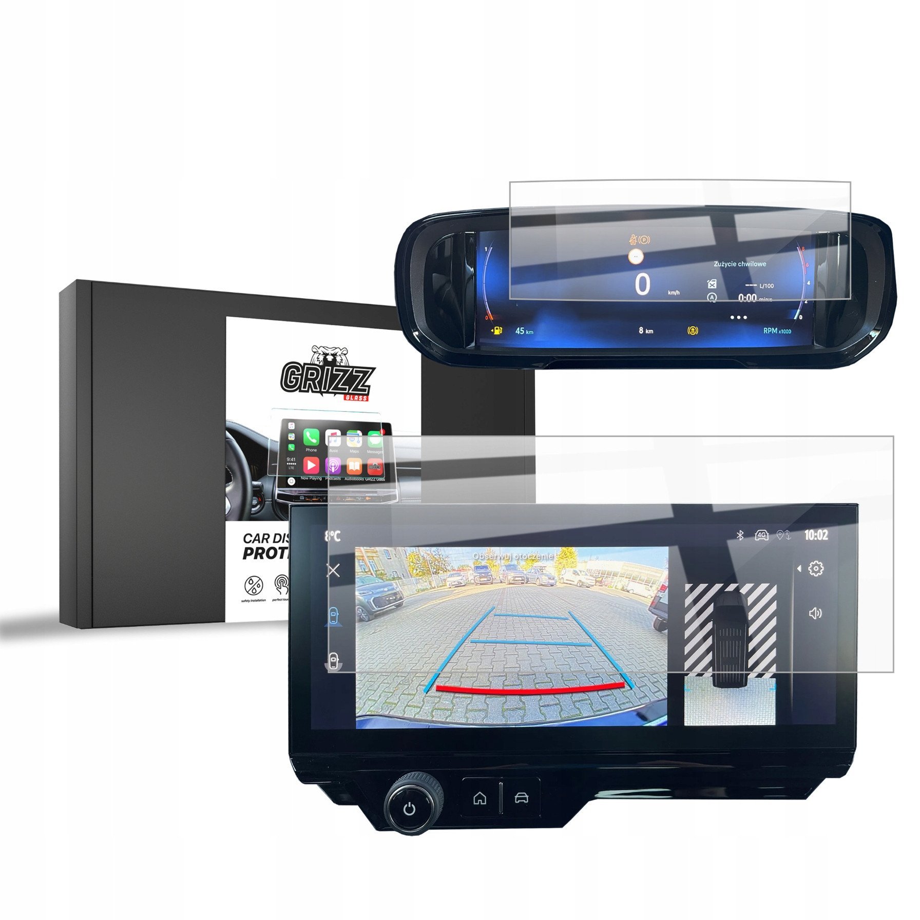 GrizzGlass Folia ceramiczna CarDisplay Protection do Opel Combo 4 2023-2024 [2w1]