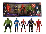 Figurki dla dzieci - AVENGERS Zestaw Figurki 5 Figurek Duże Ameryka Spiderman Batman Hulk Iron - miniaturka - grafika 1
