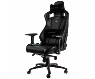 Noblechairs EPIC fotel dla graczy czarny zielone obszycie NBL-PU-GRN-002 - Fotele gamingowe - miniaturka - grafika 1