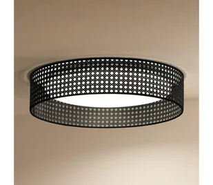 Duolla - LED Plafon ROLLER RATTAN LED/24W/230V śr. 45 cm czarny - Lampy sufitowe - miniaturka - grafika 1