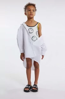 Sukienki i spódniczki dla dziewczynek - Marc Jacobs sukienka bawełniana dziecięca kolor biały mini oversize - grafika 1