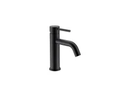 Baterie umywalkowe - Besco VEO II Bateria umywalkowa stojąca niska Czarny matt BU-VII-CZ - miniaturka - grafika 1