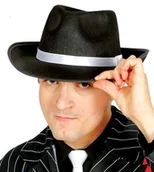 Dodatki do strojów karnawałowych - Guirca Kapelusz "Mafioza" czarny GUIRCA GU13506 - miniaturka - grafika 1