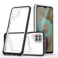 Etui i futerały do telefonów - Clear 3in1 etui do Samsung Galaxy A22 4G żelowy pokrowiec z ramką czarny - miniaturka - grafika 1