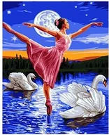 Zabawki kreatywne - Norimpex, Mozaika diamentowa Baletnica i Łabędzie - miniaturka - grafika 1
