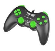 Kontrolery gier na PC - Esperanza PC USB fighter czarno-zielony - miniaturka - grafika 1