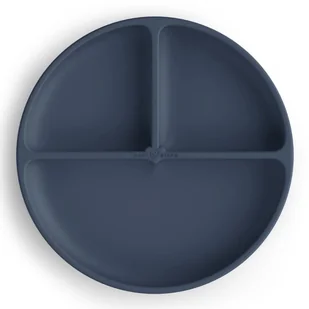 Trójdzielny talerz silikonowy z przyssawką NAVI, BabySteps - Miseczki i talerzyki dla dzieci - miniaturka - grafika 1