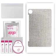 Akcesoria do tabletów i e-booków - folia naklejka skórka strukturalna na TYŁ do Blackview Tab 80 - Tkanina Denim Szary - apgo SKINS - miniaturka - grafika 1