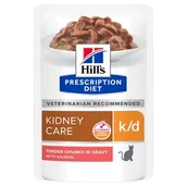 Mokra karma dla kotów - Hills Prescription Diet k/d Feline Łosoś Saszetka 85g 6428 - miniaturka - grafika 1
