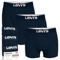 Majtki męskie - LEVI'S Bokserki Męskie Majtki Granatowe Logo Bawełna 3 Pak Rozmiar S - miniaturka - grafika 1