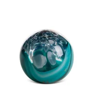 Figurki dekoracyjne - Kula Dekoracyjna Ceramiczna Emili 10X10X10 Turkusowa - miniaturka - grafika 1