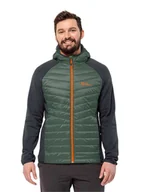 Kurtki i kamizelki sportowe męskie - Jack Wolfskin Kurtka hybrydowa w kolorze zielono-antracytowym - miniaturka - grafika 1