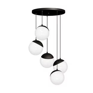 Luminex Lampa wisząca Sphere Cable 8869 lampa sufitowa żyrandol 5x60W E27 czarna - Lampy sufitowe - miniaturka - grafika 1