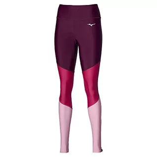 Legginsy - Mizuno Długie legginsy damskie Core Czerwony Czerwony perski XL - grafika 1