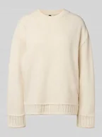 Swetry damskie - Sweter z dzianiny o kroju oversized z okrągłym dekoltem model ‘ORLY’ - miniaturka - grafika 1
