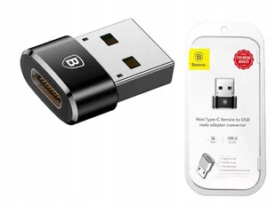 Baseus Adapter USB Baseus USB-C USB-A Czarny 28297-uniw - Adaptery i przejściówki - miniaturka - grafika 1