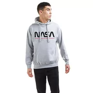 Bluzy męskie - Nasa Męska bluza z kapturem Insignia, Szary melanżowy, L - miniaturka - grafika 1