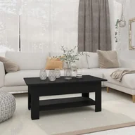 Ławy i stoliki kawowe - shumee shumee Stolik kawowy czarny 102x55x42 cm płyta wiórowa - miniaturka - grafika 1