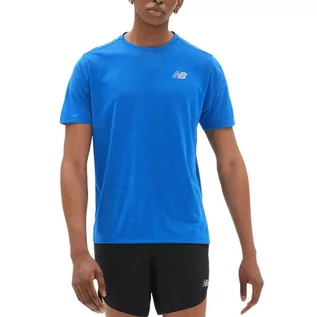 Koszulki sportowe męskie - Koszulka New Balance MT21262CH1 - niebieska - grafika 1