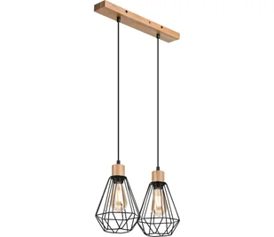 Brilagi - Żyrandol na lince WOODY BASKET 2xE27/60W/230V dąb - Lampy sufitowe - miniaturka - grafika 1