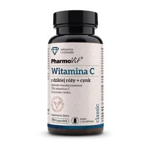Witamina C z dzikiej róży + Cynk 90 kaps ( Pharmovit) - Witaminy i minerały - miniaturka - grafika 1