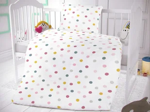 Kvalitex pościel dziecięca kulki na białym 95x135, 45x60cm - Pościel dla dzieci - miniaturka - grafika 1