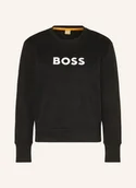 Bluzy damskie - Boss Bluza Nierozpinana Elaboss schwarz - BOSS - miniaturka - grafika 1