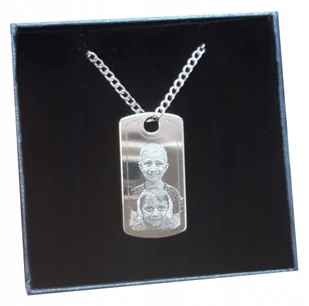 Nieśmiertelnik ze zdjęciem GRAWER SREBRO 925 50 cm - Łańcuszki - miniaturka - grafika 1