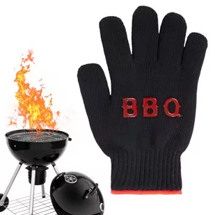 RĘKAWICA do GRILLA grillowania czarna KUCHENNA BBQ - Akcesoria do grilla - miniaturka - grafika 1