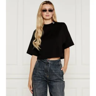 HUGO T-shirt Damelody | Cropped Fit - Koszulki i topy damskie - miniaturka - grafika 1