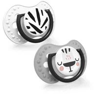 Kubki dla dzieci - Canpol babies LOVI dynamiczny silikonowy smoczek uspokajający Salt&Pepper 6-18 m 22/879 x 2 szt - miniaturka - grafika 1