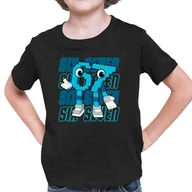 Moda i Uroda OUTLET - Six seven 67 - TREND - dziecięca koszulka na prezent Czarna 9/11 - miniaturka - grafika 1