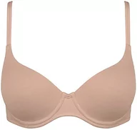 Biustonosze - Nur Die T-shirt biustonosz z fiszbinami z miękkiej mikrofibry, bezszwowo uformowane miseczki, niewidoczne pod ubraniem, efekt push-up dla kobiet, cielisty (Haut), 80B - miniaturka - grafika 1