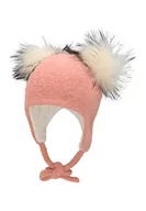 Czapki damskie - Sterntaler Dziewczęca czapka z pomponem, różowa, 47 - miniaturka - grafika 1