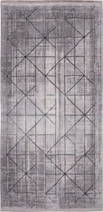 Dywan Vello przecierany geometryczny szaro-niebieski 100 x 200 cm - Dywany - miniaturka - grafika 1