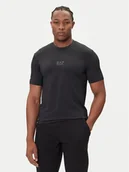 Koszulki sportowe męskie - EA7 Emporio Armani T-Shirt 7M000635 AF17770 UC001 Czarny Slim Fit - miniaturka - grafika 1
