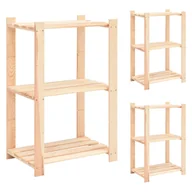Szafy i regały magazynowe - vidaXL Regały z 3 półkami, 3 szt., 60x38x90 cm, sosna, 150 kg 8719883854779 - miniaturka - grafika 1