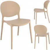 Krzesła - Krzesło do kuchni jadalni Nowoczesne plastikowe - miniaturka - grafika 1