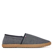 Espadryle męskie - Espadryle Tommy Hilfiger Hilfiger Chambray Espadrille FM0FM05391 Niebieski - miniaturka - grafika 1