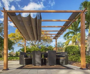Pergola ogrodowa 3,5x5m tarasowa Paragon Outdoor w kolorze jasnego drewna - Kratki i pergole - miniaturka - grafika 1