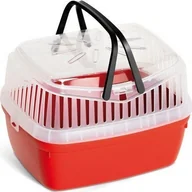 Akcesoria dla gryzoni - Panama Pet Transporter dla gryzoni i królików, czerwony, 30x23x21cm - miniaturka - grafika 1