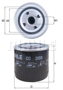 Filtr oleju Mahle OC 269 - Filtry oleju - miniaturka - grafika 1