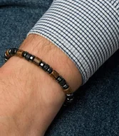 Bransolety męskie - Bransoletka męska z naturalnych kamieni - miniaturka - grafika 1