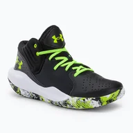 Buty sportowe męskie - Buty do koszykówki męskie Under Armour Jet '21 black/white/lime surge - miniaturka - grafika 1